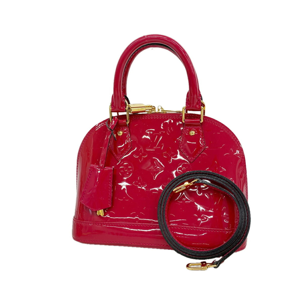 Louis Vuitton Alma BB Vernis Handbag M91771 Rose Indien 2-way bag for women O...